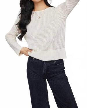 NEW GENTLE FAWN women's ambrose sweater in white